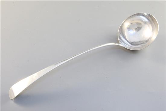 A George III silver Old English pattern soup ladle, 5.6oz
